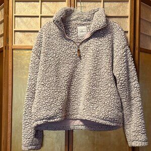 Thread + Supply Faux Sherpa Pullover (XS)